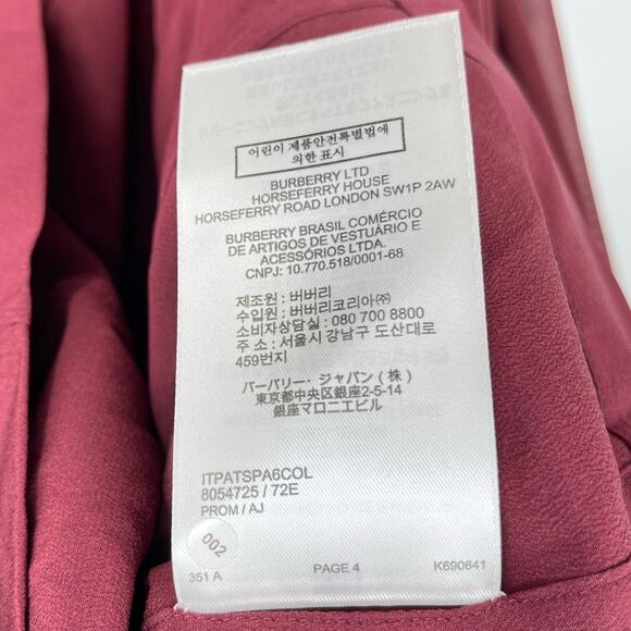 Burberry | Violet Dress in Deep Mulberry Strapless Draped Midi 0 w/ Tags - Picture 16 of 16